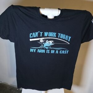 Next Level Apparel Black Tee with Blue Graphic